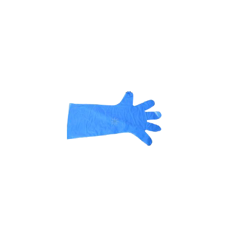 Gants PE bleu 50 cm (Lot de 100 gants) -