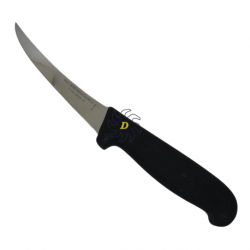 Couteau à désosser courbé semi-flexible noir - 15 cm - Guy Deregnaucourt