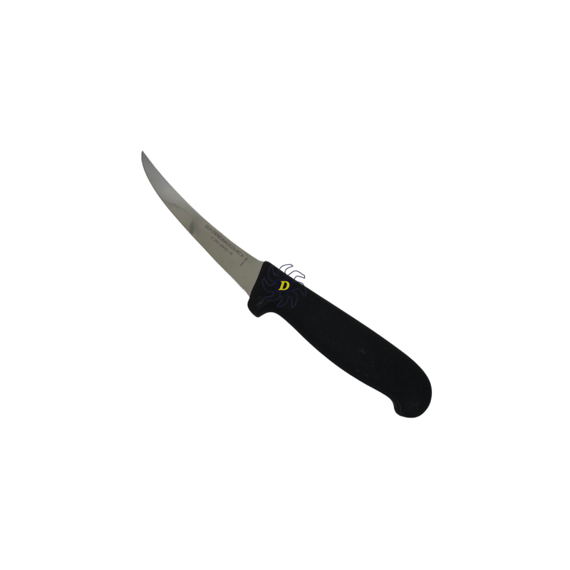 Couteau à désosser courbé semi-flexible noir - 15 cm - Guy Deregnaucourt