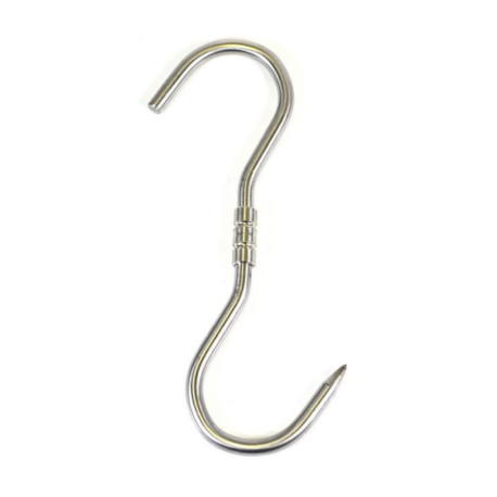Crochet tournant d'abattage INOX forme S - Crochet tournant d'abattage INOX forme S -