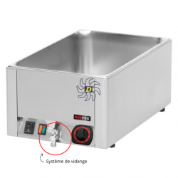 Bain-marie électrique GN 1/1 avec vidange - REDFOX BMV 1115 - RedFox