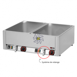 Bain-marie électrique 2x GN 1/1 avec vidange - REDFOX BMV 2115 - RedFox