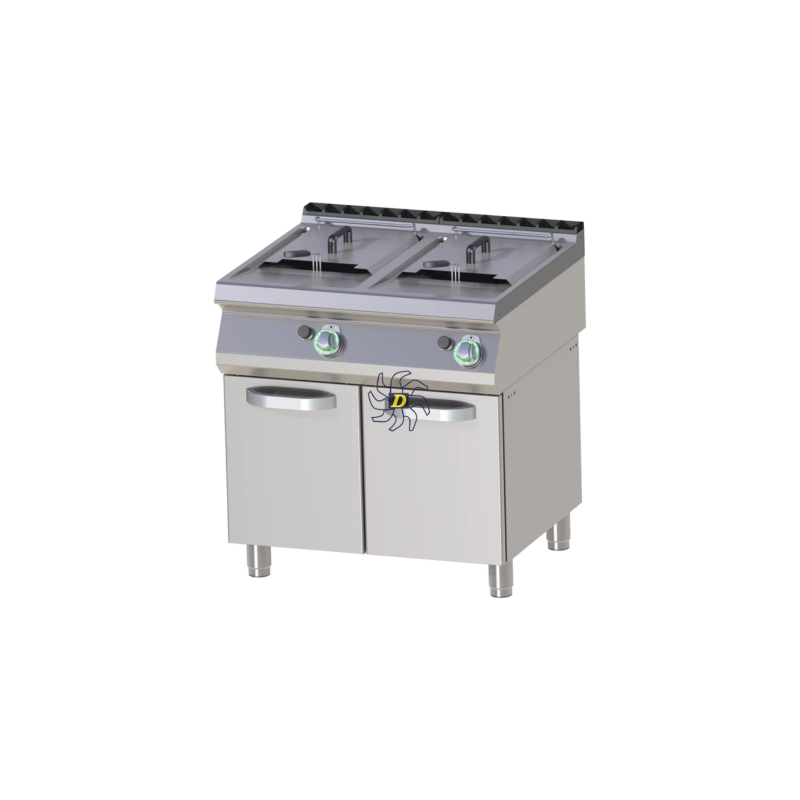 Friteuse à gaz 2x 17l avec soubassement | RM - FE 780/17 G - RM