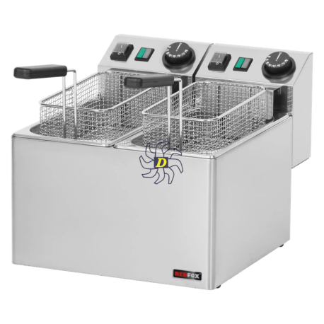 Friteuse électrique double 0,42 kW/l, 5+5 l TOP 230 V | REDFOX - FE 44 E - RedFox
