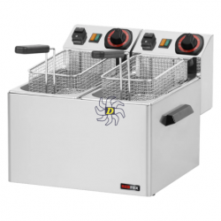 Friteuse électrique double 0,6 kW/l, 5+5 l TOP 230 V | REDFOX - FE 44 S - RedFox