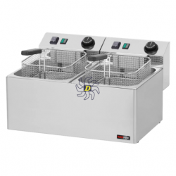Friteuse électrique double 0,38 kW/l, 8+8 l TOP 230 V | REDFOX - FE 77 E - RedFox