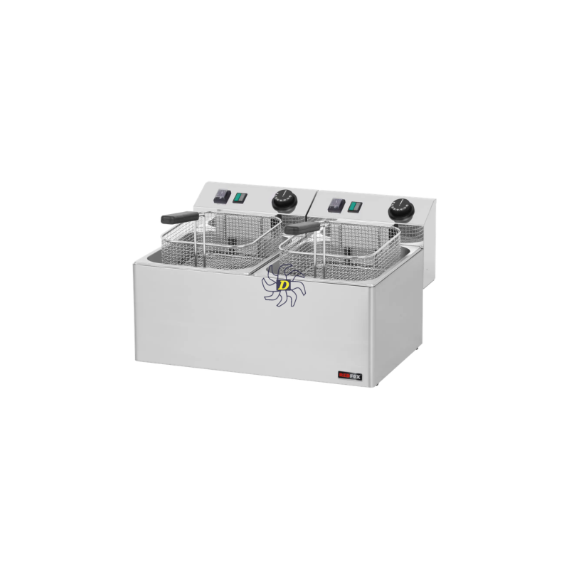 Friteuse électrique double 0,38 kW/l, 8+8 l TOP 230 V | REDFOX - FE 77 E - RedFox