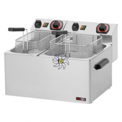 Friteuse électrique 0,42 + 0,38 kW/l, 8 + 5 l TOP 230 V | REDFOX - FE 74 - RedFox