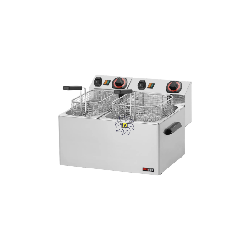 Friteuse électrique 0,42 + 0,38 kW/l, 8 + 5 l TOP 230 V | REDFOX - FE 74 - RedFox