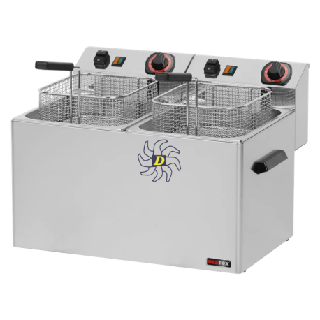 Friteuse électrique double 0,38 kW/l, 8+8 l TOP 230 V | REDFOX - FE 77 - RedFox