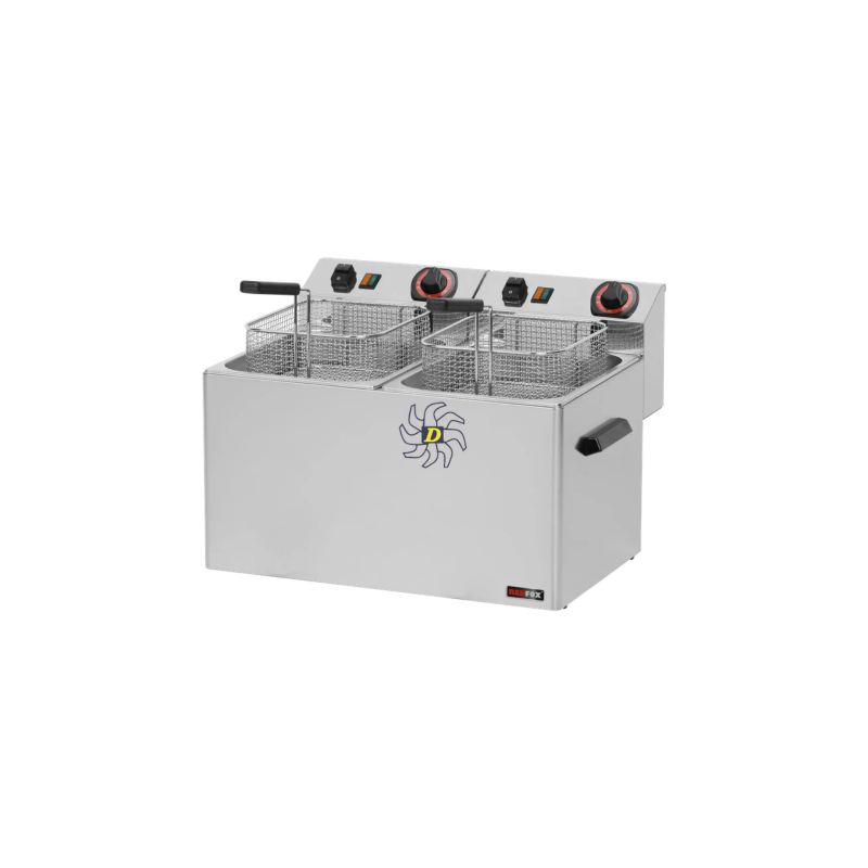 Friteuse électrique double 0,75 kW/l, 8+8 l TOP 400 V | REDFOX - FE 77 T - RedFox