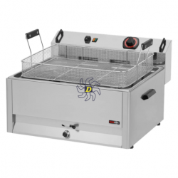 Friteuse électrique 0,5 kW/l, 30 l TOP avec robinet de vidange 400 V | REDFOX - FE 60 T - RedFox