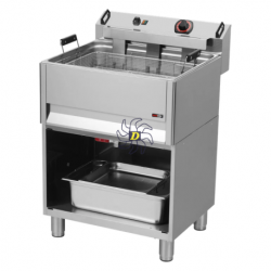 Friteuse électrique 0,5 kW/l, 30 l TOP avec robinet de vidange 400 V | REDFOX - FE 60 T/P - RedFox