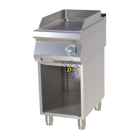 Plaque de cuisson nervurée chromée avec soubassement | RM - FTRC 740 E - RM