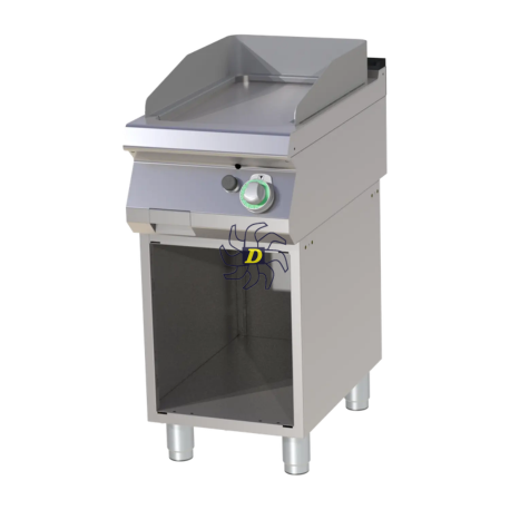 Plaque de cuisson lisse chromée avec soubassement | RM - FTHC 740 G - RM