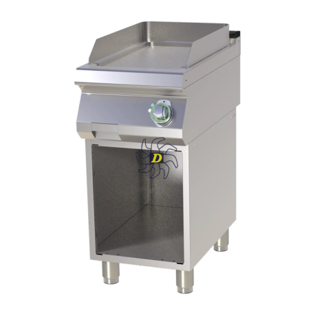 Plaque de cuisson lisse chromée avec soubassement | RM - FTHC 740 E - RM