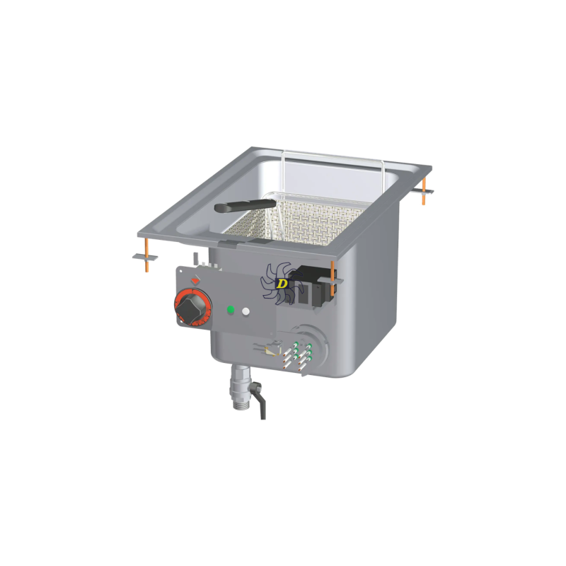 Friteuse drop-in électrique 0,75 kW/l, 18 l 400 V | RM - F18D-64ET - RM
