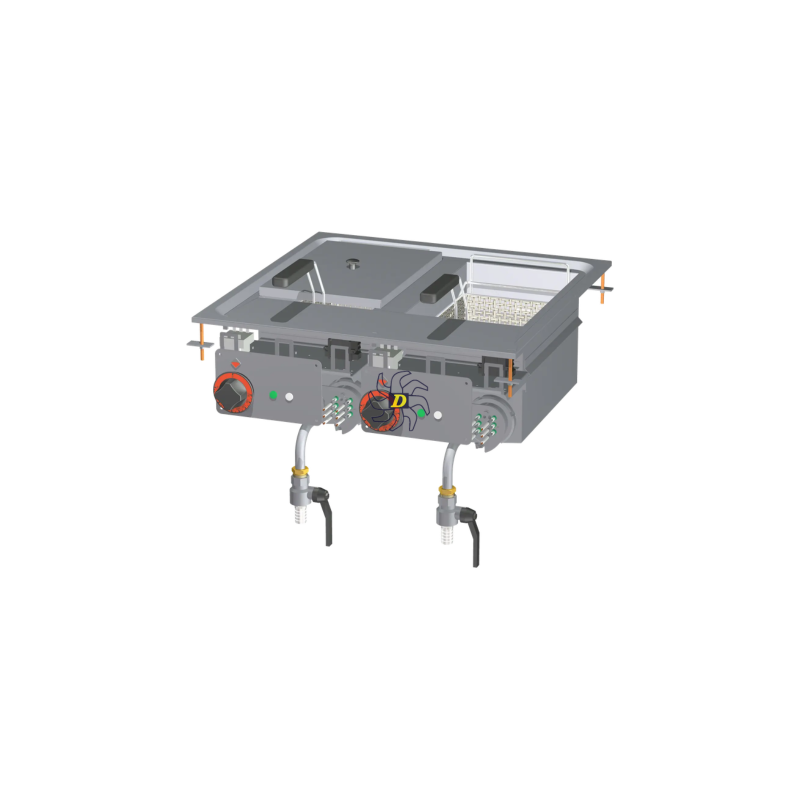 Friteuse drop-in électrique double 0,66 kW/l, 10+10 l 400 V | RM - F2/10D-66ET - RM