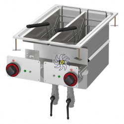 Friteuse drop-in électrique double 0,75 kW/l, 8+8 l 400 V | RM - F2/8D-64ET - RM