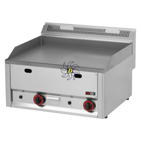 Plaque de cuisson 65x48 à gaz nervurée sans soubassement | REDFOX - FTHR 60 GL - RedFox