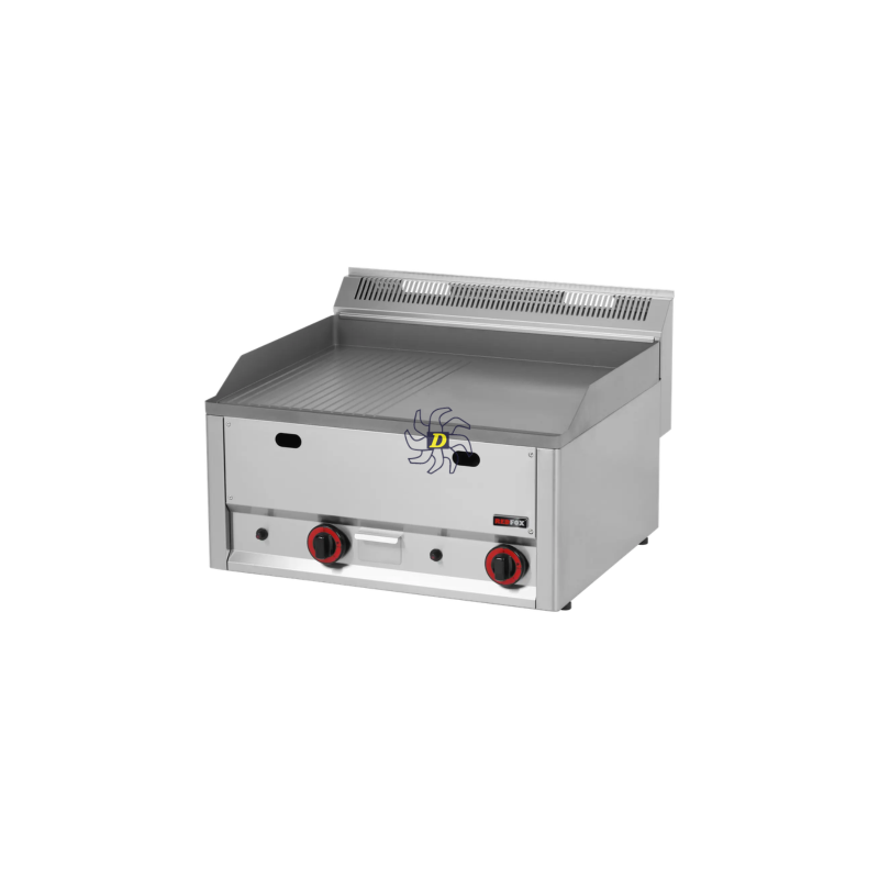 Plaque de cuisson 65x48 à gaz nervurée sans soubassement | REDFOX - FTHR 60 GL - RedFox