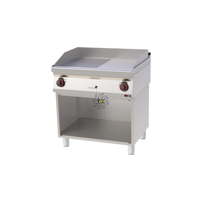 Plaque de cuisson 80x51 électrique combinée avec soubassement 400 V | REDFOX - FTHR 70/80 E - RedFox