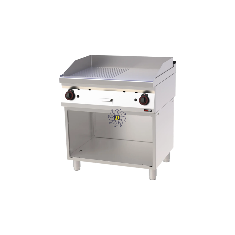 Plaque de cuisson 80x51 à gaz combinée avec soubassement | REDFOX - FTHR 70/80 G - RedFox