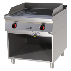 Plaque de cuisson 71x65 électrique chromée combinée avec soubassement | REDFOX - FTHRC 90/80 E - RedFox