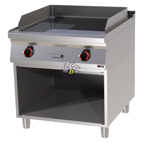 Plaque de cuisson 71x65 électrique chromée combinée avec soubassement | REDFOX - FTHRC 90/80 E - RedFox