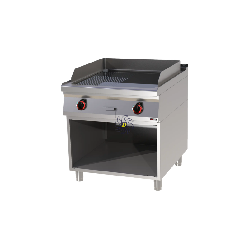 Plaque de cuisson 71x65 électrique chromée combinée avec soubassement | REDFOX - FTHRC 90/80 E - RedFox