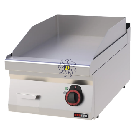 Plaque de cuisson 40x51 électrique chromée lisse sans soubassement 400 V | REDFOX - FTHC 70/04 E - RedFox