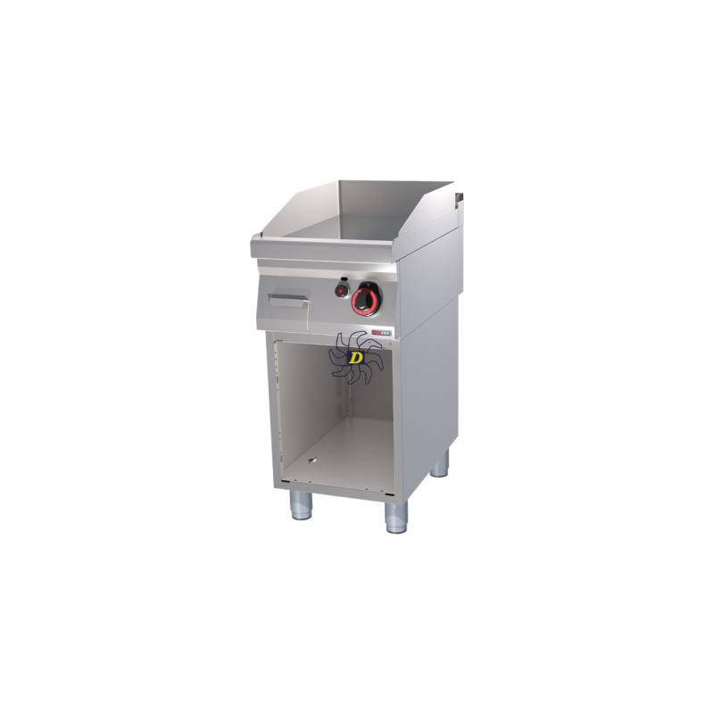 Plaque de cuisson 40x51 à gaz chromée lisse avec soubassement | REDFOX - FTHC 70/40 G - RedFox