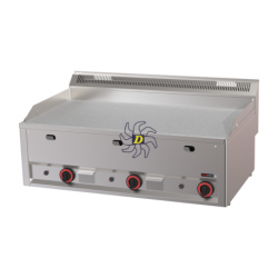 Plaque de cuisson 97x48 à gaz chrome durable lisse sans soubassement | REDFOX - FTHC 90 GL - RedFox