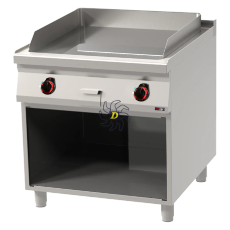 Plaque de cuisson 71x65 électrique chromée lisse avec soubassement 400 V | REDFOX - FTHC 90/80 E - RedFox