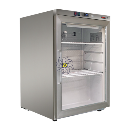 Armoire réfrigerée froid positif 130 l, porte verre, inox | REDFOX - DRR 200 GS - RedFox