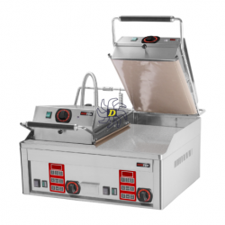 Gril à steak électrique lisse chrome durable | REDFOX - FTHC 60 ED + 2x KD 30 T - RedFox