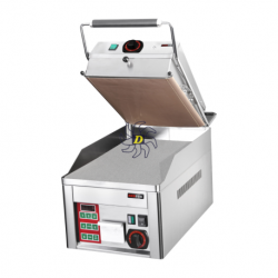 Gril à steak électrique lisse chrome durable avec plaque de contact | REDFOX - FTHC 30 ED + KD 30 T - RedFox